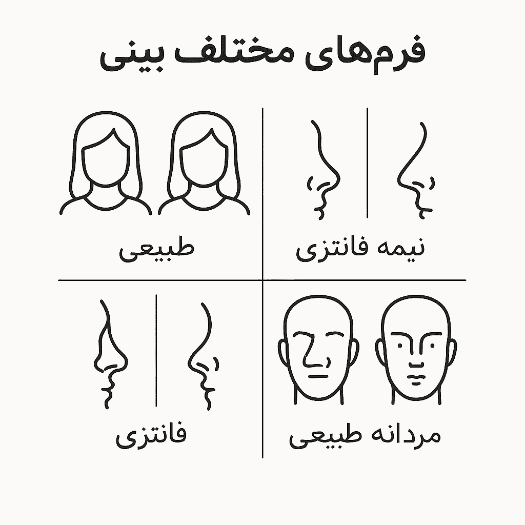 فرم های بینی بعد از جراحی
